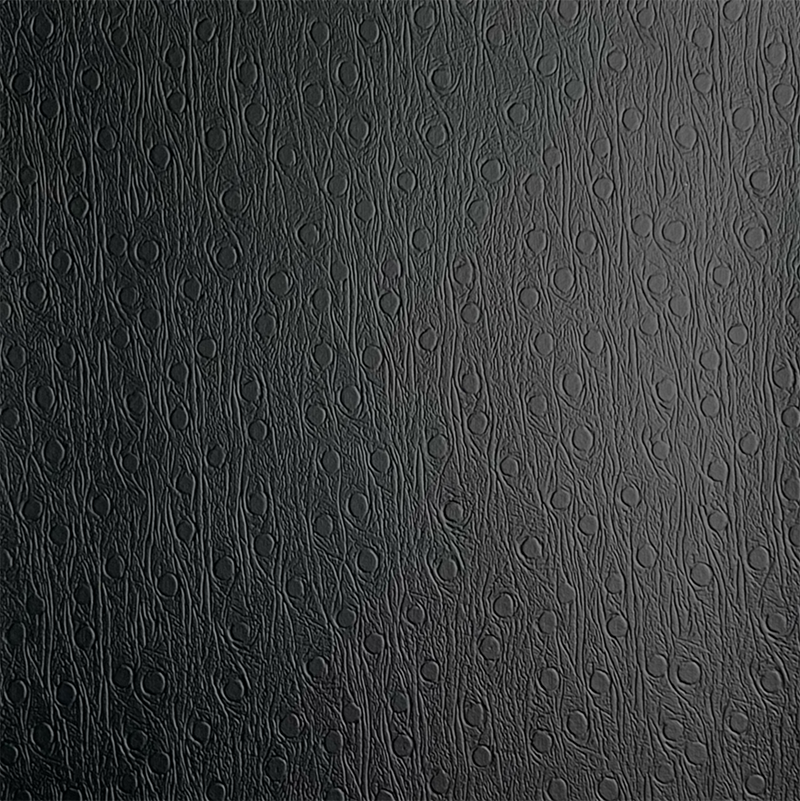 Cuero de PVC negro para zapatos