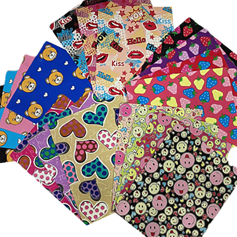 Colorido de cuero artificial impreso para bolso