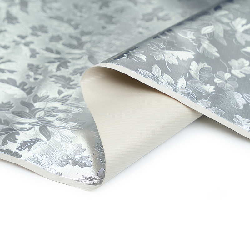 Patrón de seguidor de cuero plateado para bolso