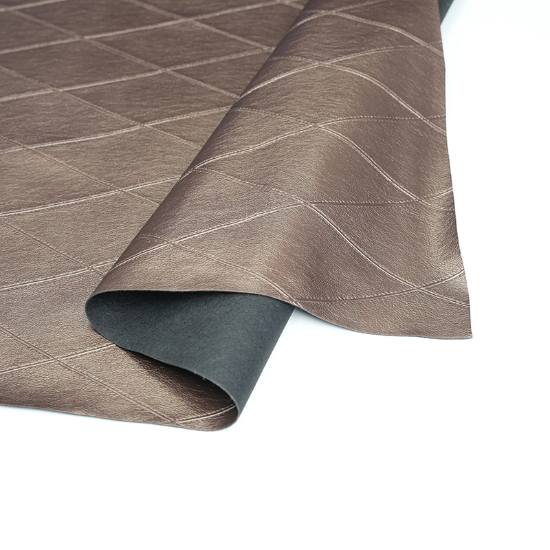 Leather de PVC de diamantes de oro brillante para la decoración